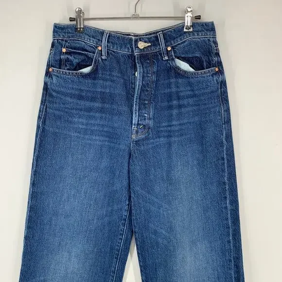 MOTHER Lil Spitfire Nerdy Cuff Jeans 26 Did You Bring Me Anything High Rise USA